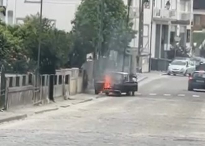 VIATURA INCENDEIA EM PENALVA DO CASTELO